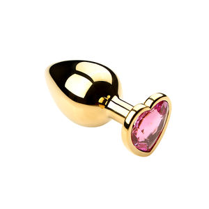 <span class=keywords><strong>Anal</strong></span> <span class=keywords><strong>Plug</strong></span> Bentuk Hati dari Paduan Aluminium Emas, Ramah Pemula, Mudah Dimasukkan, Mudah Dibersihkan, Multi-Warna, 3 Ukuran - Product Image 3