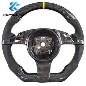 Volant en fibre de carbone pour Porsche Panamera 970 996 997 911 <span class=keywords><strong>Turbo</strong></span> <span class=keywords><strong>S</strong></span> Macan <span class=keywords><strong>Cayenne</strong></span> 987 GT3 Boxster 718 GT4 992 <span class=keywords><strong>955</strong></span> 986 - Product Image 3