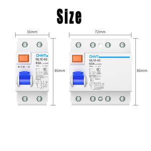 เคสกันหกสำหรับนักบินอวกาศ NL1E-63A เบรกเกอร์30mA แบบ1P + N 3P + N ปลอกควบคุมอุตสาหกรรม - Product Image 3