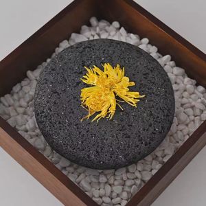Assiette en pierre volcanique pour <span class=keywords><strong>cuisine</strong></span> <span class=keywords><strong>française</strong></span> créative, vaisselle artistique, <span class=keywords><strong>plat</strong></span> de <span class=keywords><strong>cuisine</strong></span> moléculaire pour restaurant et hôtel - Product Image 6