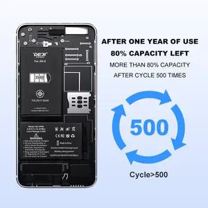 Batería de teléfono móvil DEJI para iPhone X Alta capacidad 3210mAh 3500mAh Nueva batería recargable de 0 ciclos