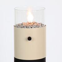 Mini Lanterne à Gaz Portable de Table Certifiée CE avec Protection en Verre pour Cheminée, Éclairage Intérieur/Extérieur pour Chambre, Camping-car, Salon, Usage Domestique