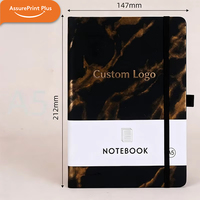 Carnet à couverture rigide en cuir/PU avec logo personnalisé en relief, papier épais sans acide, bande élastique, cadeau personnalisé pour le bureau