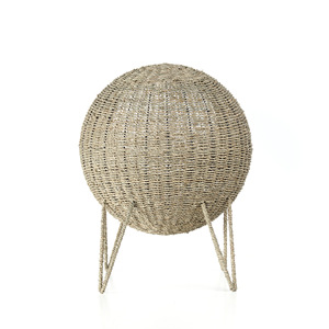 Cama para mascotas tejida a mano de hierba de agua para gatos y perros con soporte de cuatro patas cálido en invierno y fresco en verano ecológico - Product Image 6