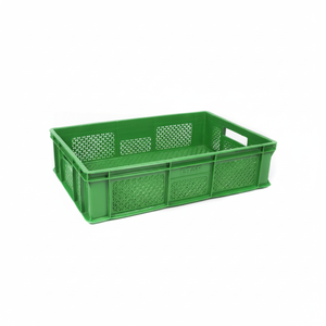 KE 160 Perforated Eco-Friendly Foldable Professional <b>Plastic</b> <b>Crate</b> Heavy Duty Stackable Fruit Vegetable Harvest Storage Box - Product Image 2