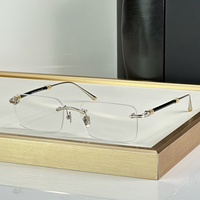 Gafas de Diseño sin Montura para Hombre y Mujer, Monturas Ópticas de Lujo, Lentes Graduadas para Uso Diario en la Oficina