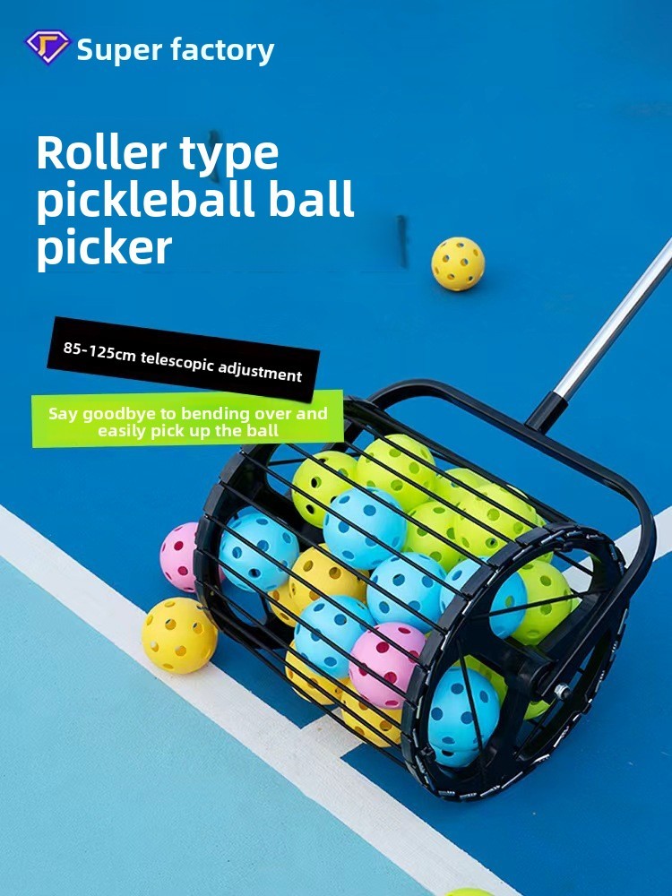 Rolling Pickleball Retriever - Multifunctional Trainer with Automatic Ball Pickup