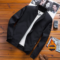 Veste bomber tendance coréenne pour homme, coupe slim, décontractée, en polaire, imperméable, avec fermeture éclair, printemps-automne, tailles M-4XL