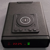 Coffre-fort intelligent en acier pour armes à feu avec empreinte digitale et mot de passe, recharge sans fil, connectivité Bluetooth, écran intégré, pour le rangement des armes