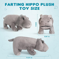 Peluche douce et mignonne personnalisée U970 Peluche d'hippopotame drôle Peluche d'hippopotame en peluche Cadeau intéressant pour les enfants et les amis