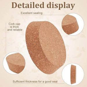 Frasco de vidrio personalizable al por mayor de fábrica con tapa de corcho, los tamaños y patrones se pueden personalizar para botellas de vino, tapón de botella - Product Image 6