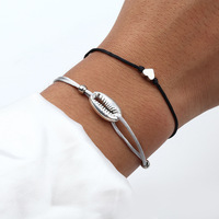 Mode Eenvoudige Shell Liefde Knoop Armband Handmatig Geweven Multi-layer String Armband Strand Accessoires Vrouwen
