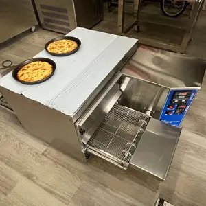 Oven Pizza jenis rantai multifungsi komersial untuk restoran Pizza dan restoran Barat