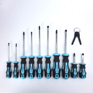 Colorful Screwdriver <b>Set</b> for Ladies Phillips Slotted with Key Shaped <b>Tool</b> Purple Blue Clear Plastic Tube for Home Daily Repair - Product Image 3