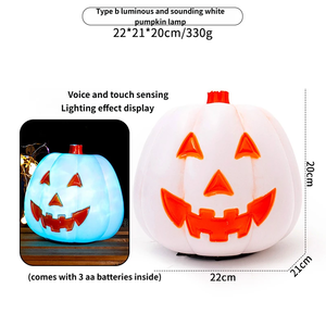 Lanterne Citrouille Lumineuse à Induction Sonore en PVC Coloré pour Halloween, Idéale pour Fêtes, Bars, Centres Commerciaux et Décoration Intérieure - Product Image 5