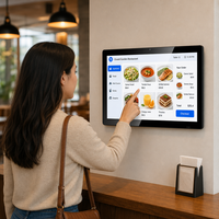 PC tout-en-un Android mural 21,5 pouces, écran tactile capacitif VESA 100x100 1080P pour la commande en libre-service dans les restaurants