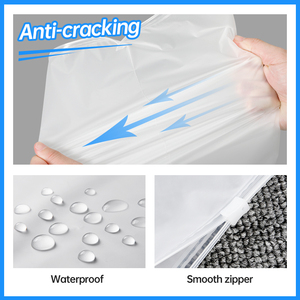 Housses de protection transparentes anti-mites pour vêtements avec fermeture éclair pour costumes, robes, vestes et manteaux – Idéales pour le rangement dans le <span class=keywords><strong>placard</strong></span> - Product Image 4