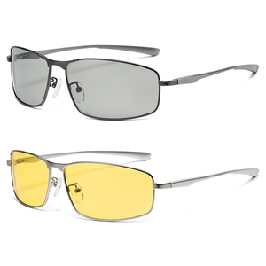 <span class=keywords><strong>Lunettes</strong></span> de Soleil Polarisées et <span class=keywords><strong>Photochromiques</strong></span> en Métal, Protection Nocturne Jaune, Sport Plein Air pour Hommes et Femmes - Product Image 1
