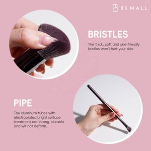 Juego de 14 Brochas de Maquillaje Sintéticas BS-MALL, Marca Privada OEM, Herramientas de Maquillaje Facial, Kit de Brochas de Maquillaje Veganas para Mujeres y Niñ<span class=keywords><strong>as</strong></span> - Product Image 3