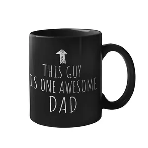 Funny Fathers Day Mugs Best Dad Gifts Dad Mug Dads Coffee Cups custom sublimation print black cup wholesale