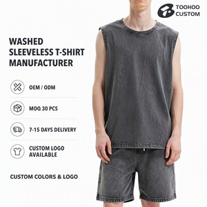 เสื้อกล้ามผู้ชายแบบวินเทจทรง US ผ้าฝ้าย 100% น้ำหนัก 230GSM สไตล์สตรีทแวร์  ไม่มีแขน - Product Image 1