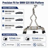 Sistema de Escape Catback Valvetronic Personalizado para BMW M340i G20 M440i G22 B58 3.0T, Proveedor Mayorista