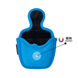 Funda para palo de <span class=keywords><strong>golf</strong></span> divertida, con imán, personalizada, marrón, para palos de drive 1, 3, 5, para pelotas grandes, para monitor de lanzamiento, para tees y para putter. - Product Image 3