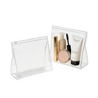 Organisateur de voyage portable et personnalisable pour cosmétiques et articles de toilette, étanche, en EVA, TPU, PVC transparent givré, avec fermeture éclair, tridimensionnel