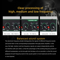 Égaliseur audio 4 voies XLR en métal 224XL avec sorties aigus, moyens, graves et subwoofer pour système de sonorisation et performance scénique