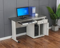 Bureaux de direction modernes convertibles en métal écologique avec serrures de tiroirs, certifiés ISO9001, garantie de 3 ans, gris