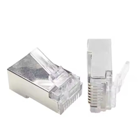 Conector RJ45 profesional blindado Cat8 Cat7 Cat6A FTP SFTP, enchufe modular, piezas de telecomunicaciones para redes