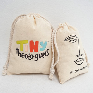 Sacs à cordon en lin/jute/toile/coton recyclables et biologiques pour bijoux - Product Image 2