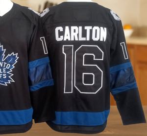 Vancouver Canucks # 40 Pettersson # 43 Hughes # Camiseta de Hockey sobre Hielo Carlton 16, Estampada, para Hombre, 100% Poliéster, Transpirable, Manga Corta - Product Image 2