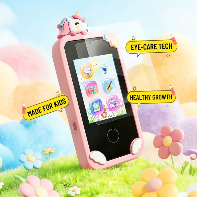 Hot Seller Kids Smart Learning Phone | Dual Camera Touch Screen | Educational Music Story Toy for 3+ Years | Customizable