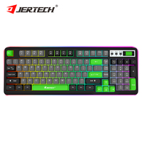 JERTECH-Clavier DK700 à câble séparé pour jeu vidéo, couleur bloquée, réglage du volume, rétroéclairage muet, clavier gamer