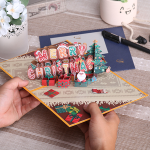 Carte de Noël 3D, cartes de vœux pop-up pour Noël, cadeau pour les fêtes d'hiver et le Nouvel An - Product Image 4