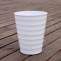 Pot Bunga Plastik Berulir JIUYI Ukuran Ekstra Besar, Tebal, untuk Tanaman Bunga dan Pohon, Indoor dan Outdoor