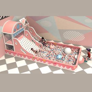 Équipement d'aire de jeux scolaire Ensemble d'aire de jeux intérieure Soft Play Heppy Toboggan bleu Trampoline pour bébé Mini équipement d'aire de jeux pour enfants - Product Image 5