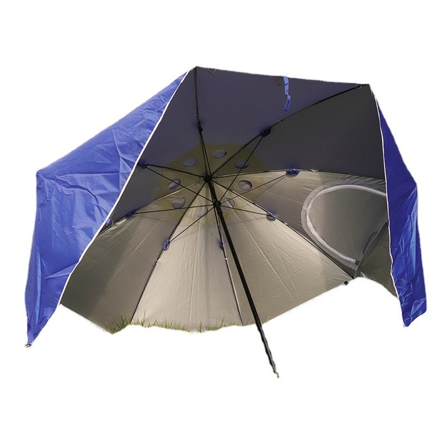 Modern Beach Camping Fishing Park Sunshade Canopy Windproof Outdoor Medium UV Protective Polyester Umbrella for Outdoor