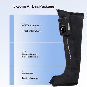 Masseur <span class=keywords><strong>de</strong></span> compression d'air pour les jambes sans fil avec 5 chambres, coussin d'air pour les pieds, thérapie thermique, botte <span class=keywords><strong>de</strong></span> massage pour la relaxation musculaire et la stimulation <span class=keywords><strong>de</strong></span> la récupération - Product Image 3