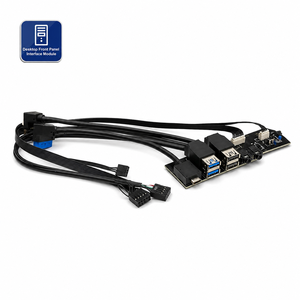 MULTI-COMBO USB 2.0 2+3.0 2+Type-C+Type-A Frontpaneelkabel SW LED 5G, USB C Snellaadkabel - Product Image 1