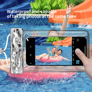 เคสโทรศัพท์กันน้ำแบบใสระดับ IPX8 พร้อมสายคล้องที่ถอดออกได้สำหรับว่ายน้ำชายหาดดำน้ำหน้าจอสัมผัสได้วัสดุพีวีซี - Product Image 3