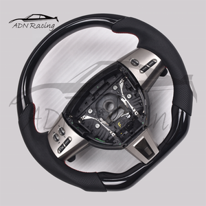 Volant de voiture en fibre de carbone véritable pour <span class=keywords><strong>JAGUAR</strong></span> XF F-<span class=keywords><strong>Type</strong></span> F-Pace <span class=keywords><strong>E</strong></span> Pace 2014-2021 - Product Image 4