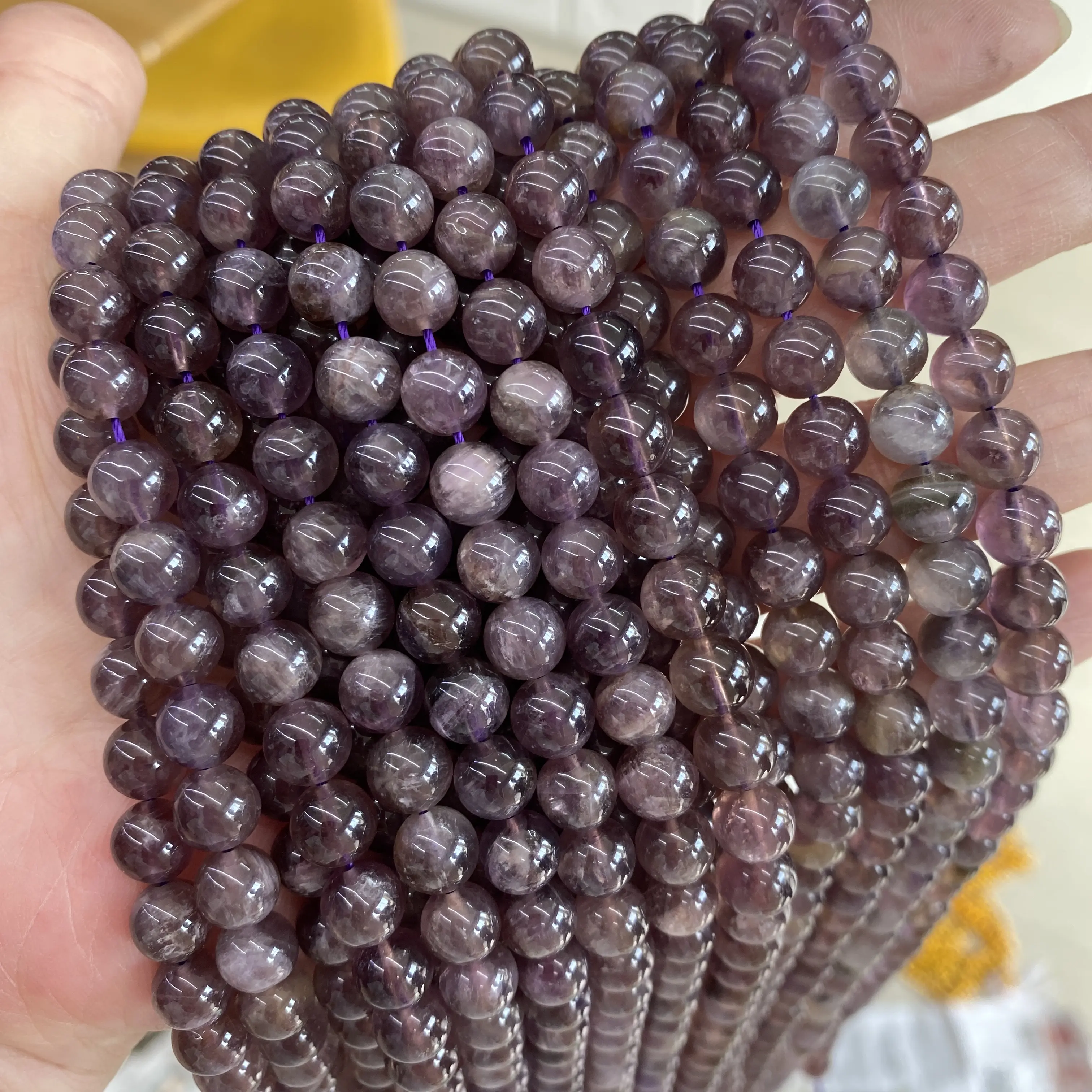 Cheap Wholesale in Bulk Quality Natural Loose Round Beads Strand Amethyst