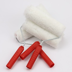 แปรงลูกกลิ้งทาสี ขนยาว ทำจากเส้นด้ายฝ้าย ขนาด 18 มม. ด้ามจับพลาสติก รูปทรงกลม สำหรับเครื่องมือทาสี - Product Image 1