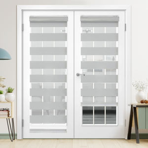 Persiana Enrollable Motorizada Integrada Moderna de Tela Opaca Tipo Zebra para Oficina/Hoteles - Product Image 3