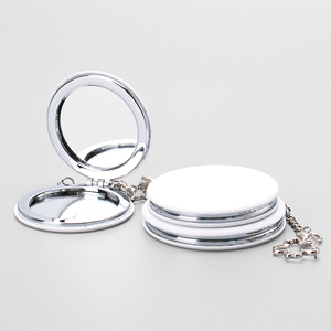 <span class=keywords><strong>Miroir</strong></span> compact rond personnalisable avec <span class=keywords><strong>porte</strong></span>-clés, <span class=keywords><strong>miroir</strong></span> de maquillage pliable double face - Product Image 4
