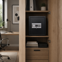 Caja Fuerte Digital Electrónica de Diseño Moderno, Gabinete de Seguridad de Acero Resistente a Perforaciones para Soluciones de Almacenamiento en Hoteles y Oficinas