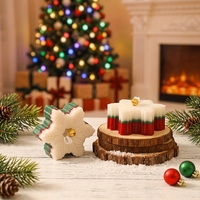 Bougie parfumée flocon de neige LF Stock pour Noël, bougie d'aromathérapie pour la maison et le spa, parfum d'intérieur, cadeau personnalisé avec logo