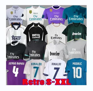 Real Retro Soccer Jerseys Finals Madrids Football Shirt GUTI BENZEMA SEEDORF CARLOS RONALDO KAKA ZIDANE Beckham RAUL Vintage